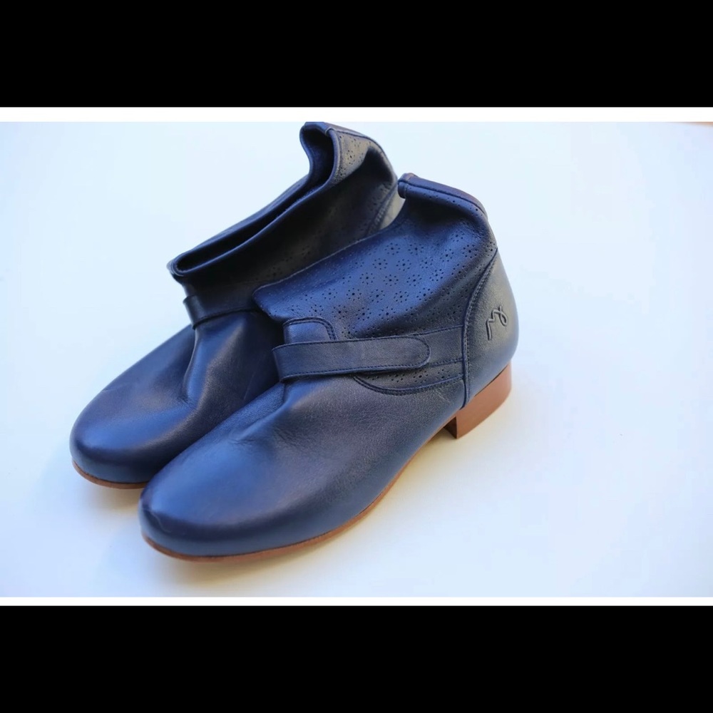 New Jacadi Blue Leather Summer Boots 39